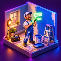 Pintor de obra solicitando su código de acceso por WhatsApp